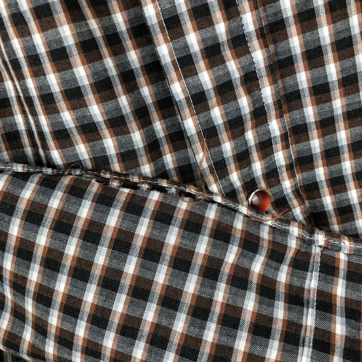 90'S Levi's THE COWBOYS TAILER Check Pattern Long-Sleeve Western Shirt, Men's Size XL (Equivalent), Vintage polyester brown type Vintage Second Hand