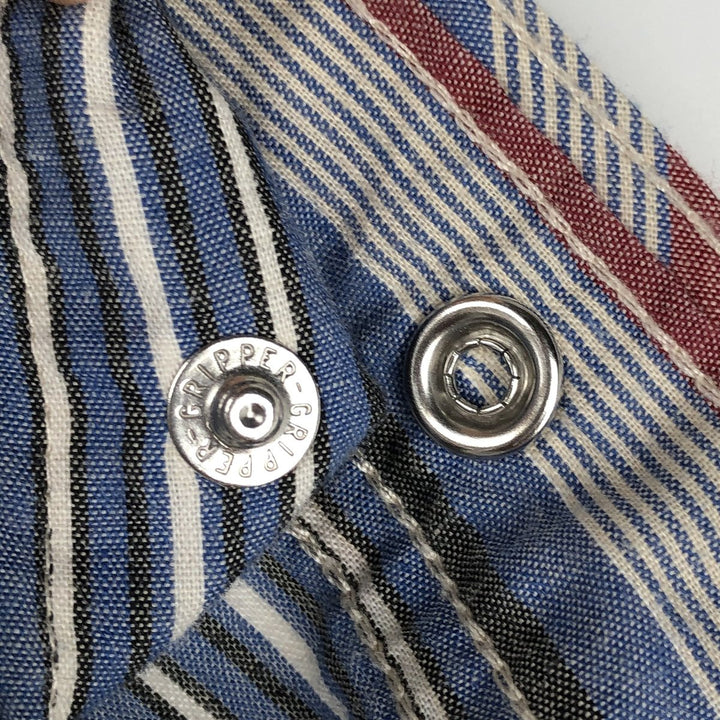 1990'S Wrangler Western Shirt, Multi-stripe, Long-sleeved, Men's Size M (approx.), Vintage unclear blue type Vintage Second Hand