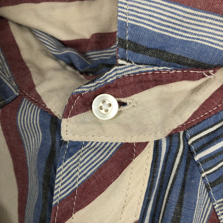 1990'S Wrangler Western Shirt, Multi-stripe, Long-sleeved, Men's Size M (approx.), Vintage unclear blue type Vintage Second Hand