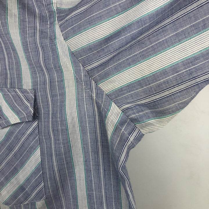 80s-90'S Wrangler COWBOY CUT REGULAR FIT Multi-stripe Long-sleeve Western Shirt, Men's XL equivalent, Vintage unclear blue type Vintage Second Hand