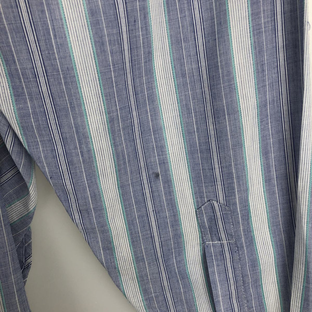 80s-90'S Wrangler COWBOY CUT REGULAR FIT Multi-stripe Long-sleeve Western Shirt, Men's XL equivalent, Vintage unclear blue type Vintage Second Hand