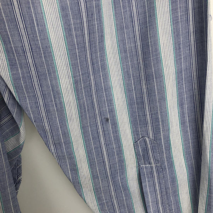 80s-90'S Wrangler COWBOY CUT REGULAR FIT Multi-stripe Long-sleeve Western Shirt, Men's XL equivalent, Vintage unclear blue type Vintage Second Hand