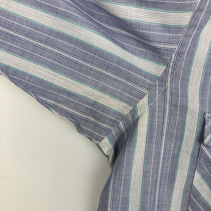 80s-90'S Wrangler COWBOY CUT REGULAR FIT Multi-stripe Long-sleeve Western Shirt, Men's XL equivalent, Vintage unclear blue type Vintage Second Hand
