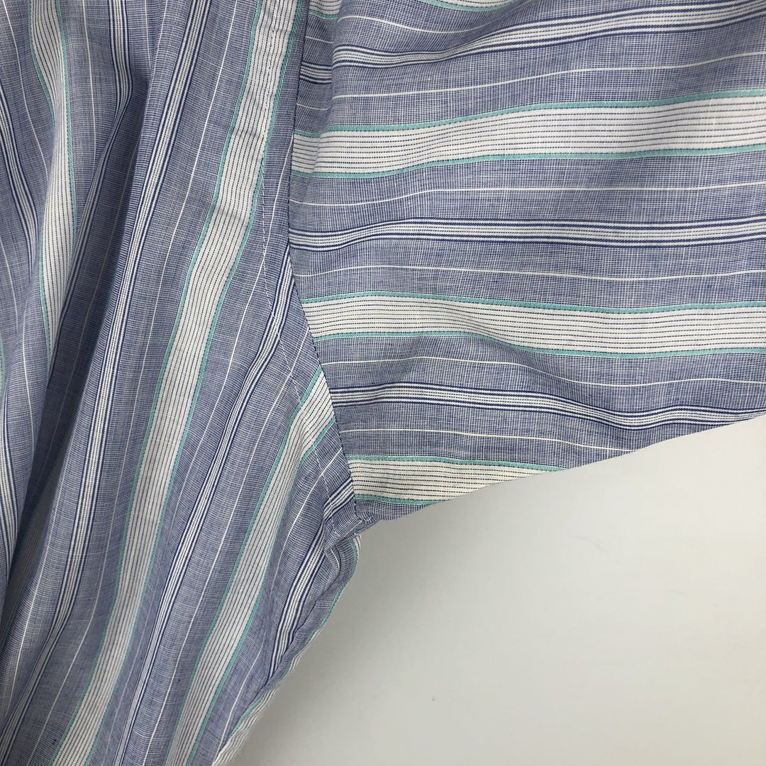 80s-90'S Wrangler COWBOY CUT REGULAR FIT Multi-stripe Long-sleeve Western Shirt, Men's XL equivalent, Vintage unclear blue type Vintage Second Hand