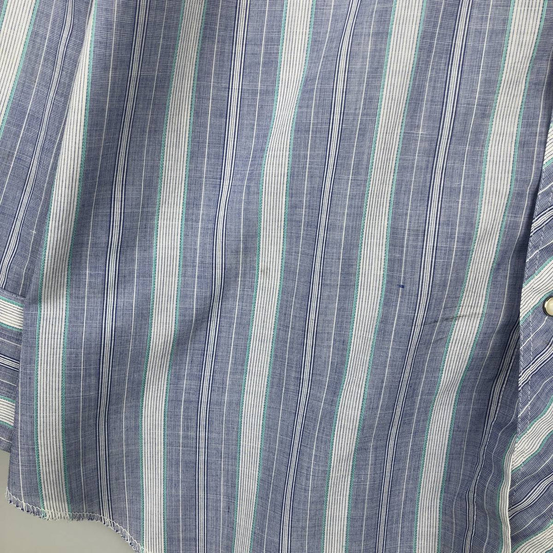80s-90'S Wrangler COWBOY CUT REGULAR FIT Multi-stripe Long-sleeve Western Shirt, Men's XL equivalent, Vintage unclear blue type Vintage Second Hand