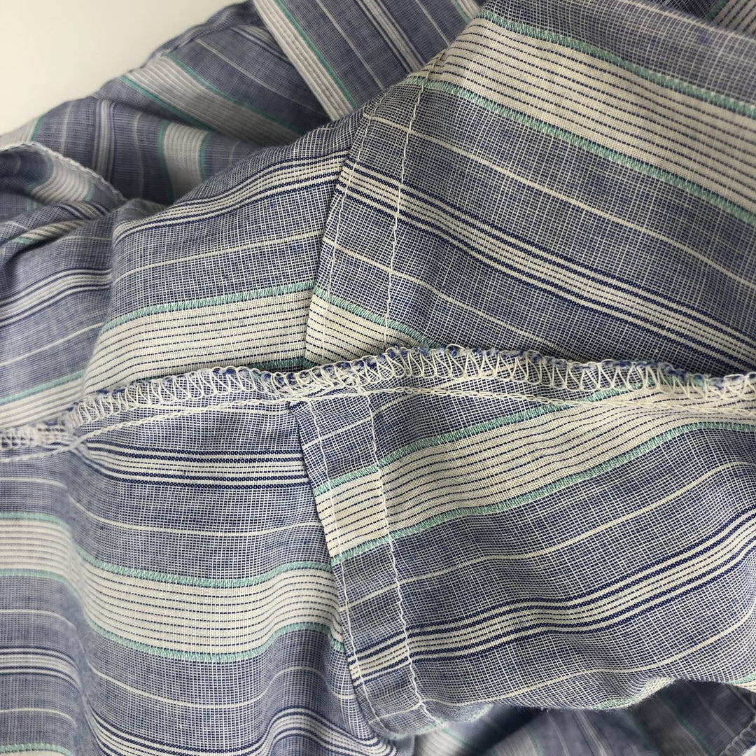 80s-90'S Wrangler COWBOY CUT REGULAR FIT Multi-stripe Long-sleeve Western Shirt, Men's XL equivalent, Vintage unclear blue type Vintage Second Hand