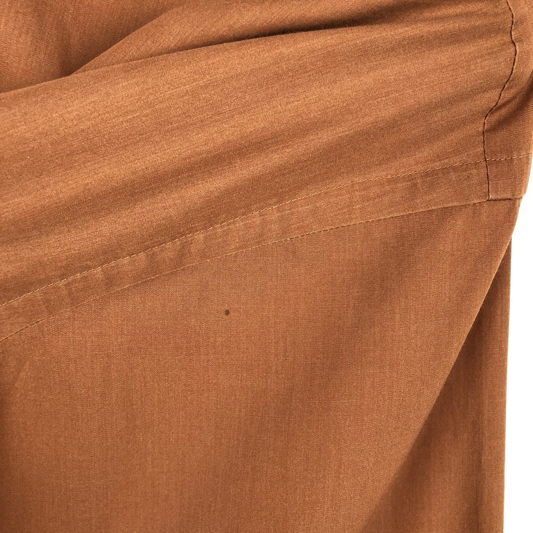 60s-70'S ENRO MARVIN SIDNEY Long-Sleeve Poly-Cotton Shirt, Men's Size XL (Equivalent), Vintage polyester brown type Vintage Second Hand