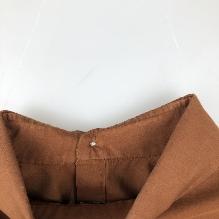 60s-70'S ENRO MARVIN SIDNEY Long-Sleeve Poly-Cotton Shirt, Men's Size XL (Equivalent), Vintage polyester brown type Vintage Second Hand
