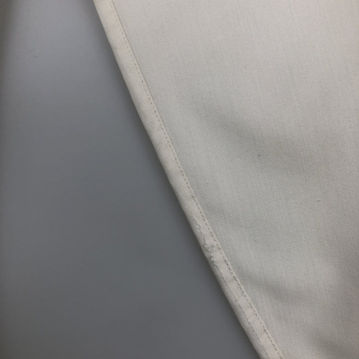 ~1970'S Silken Touch Long-Sleeve Polyester Shirt, Men's XL (approx.), Vintage Dacron white type Vintage Second Hand