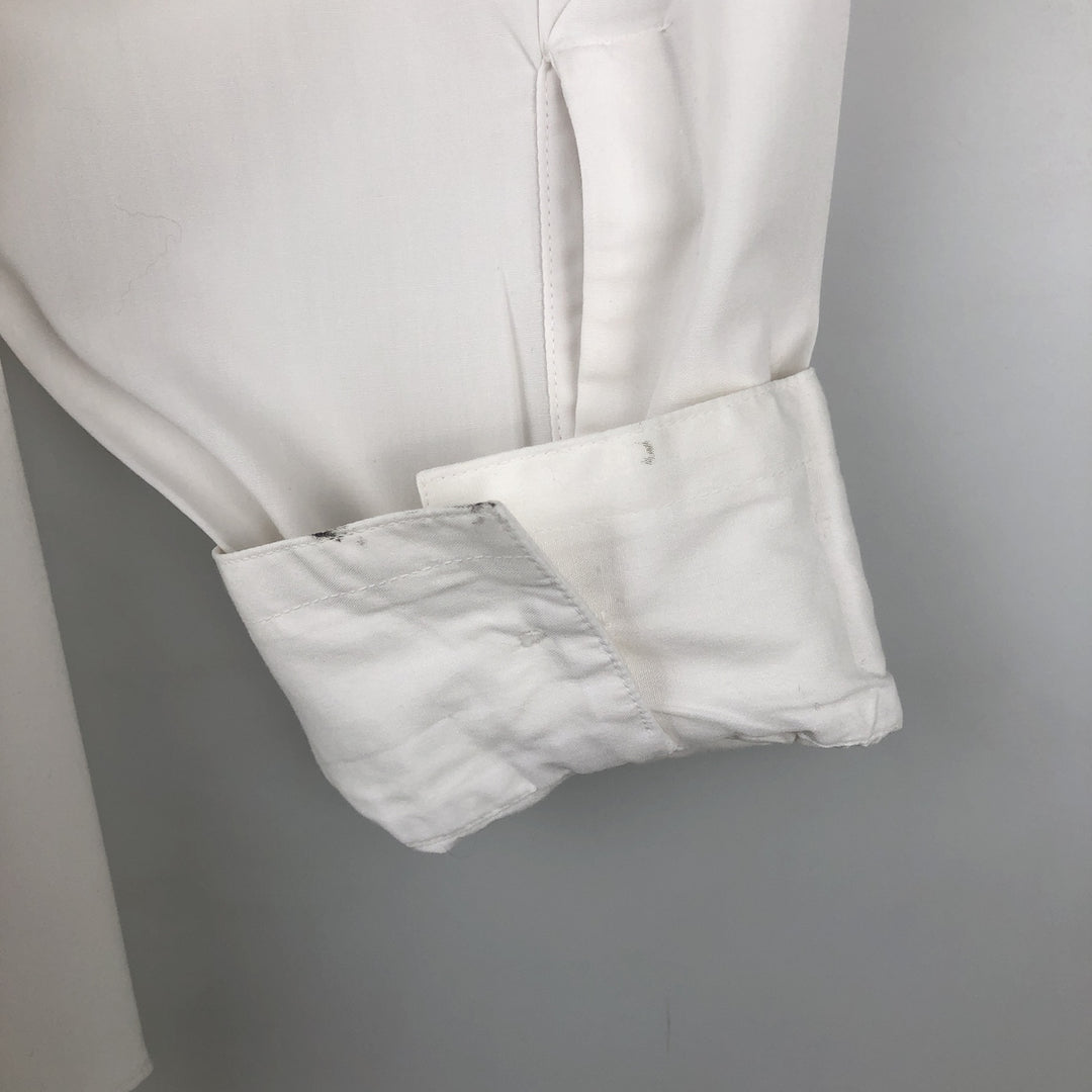 1960s-1970'S Sears TRU-POINT Long-Sleeve Polyester Shirt, Men's Size XL (Vintage) polyester white type Vintage Second Hand