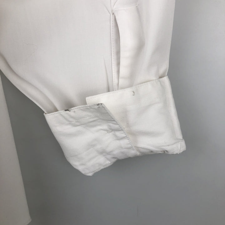1960s-1970'S Sears TRU-POINT Long-Sleeve Polyester Shirt, Men's Size XL (Vintage) polyester white type Vintage Second Hand