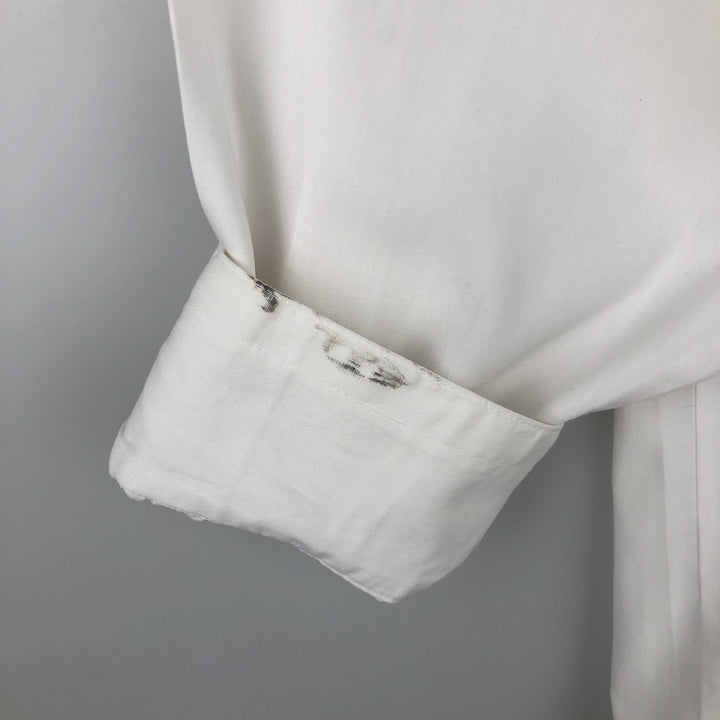 1960s-1970'S Sears TRU-POINT Long-Sleeve Polyester Shirt, Men's Size XL (Vintage) polyester white type Vintage Second Hand