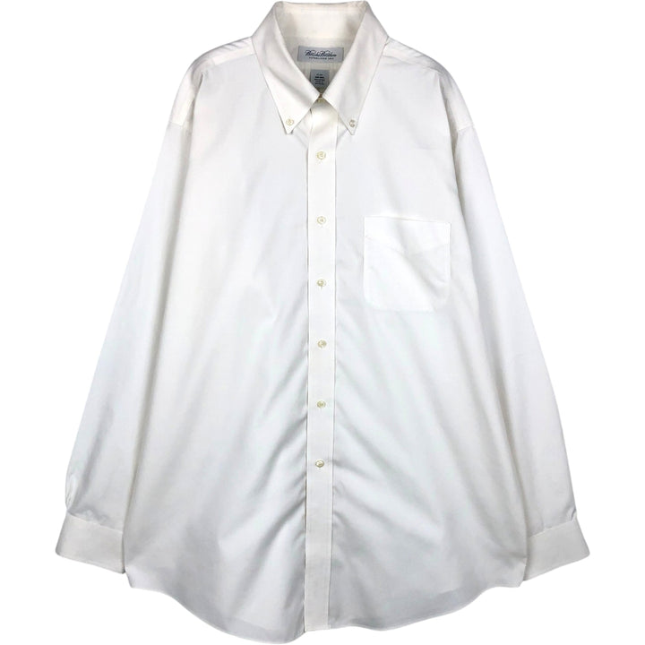 Brooks Brothers long sleeve button down shirt, men's XL size cotton white type Vintage Second Hand