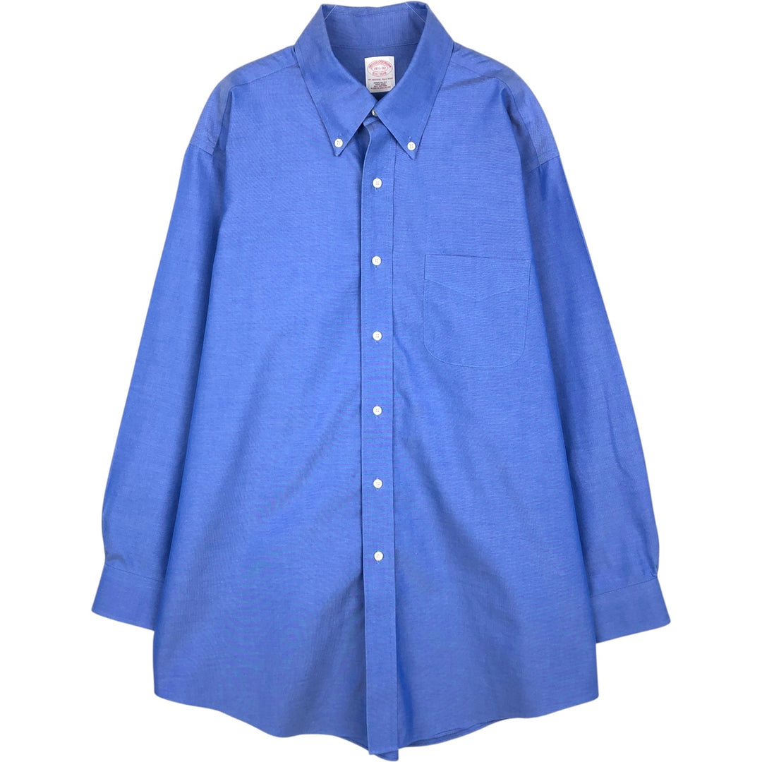 Brooks Brothers Est.1818 Long Sleeve Button-Down Shirt, Men's Size L cotton blue type Vintage Second Hand
