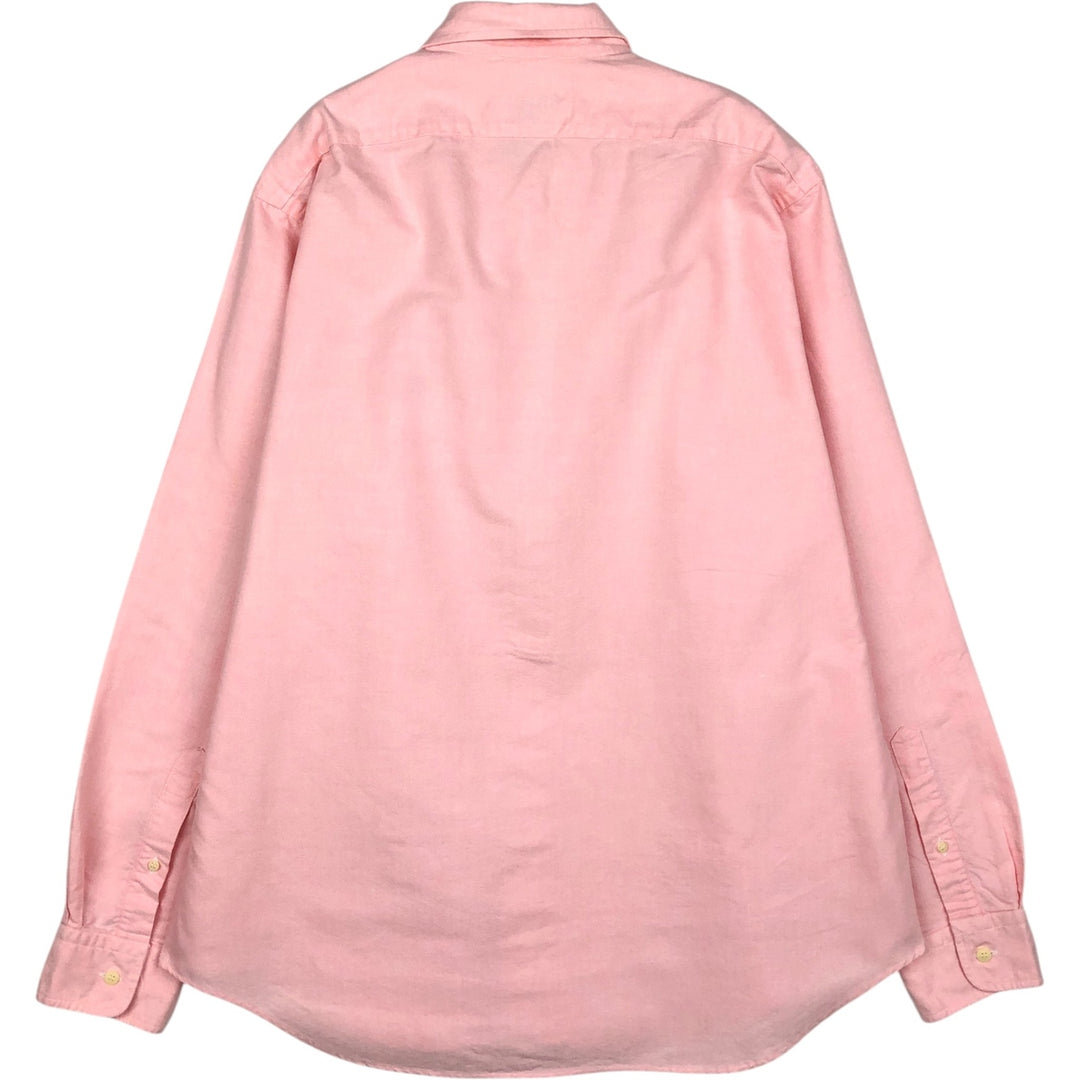 1970'S Lacoste IZOD Long-Sleeve Button-Down Shirt, Men's Size M (approx.), Vintage cotton pink type Vintage Second Hand