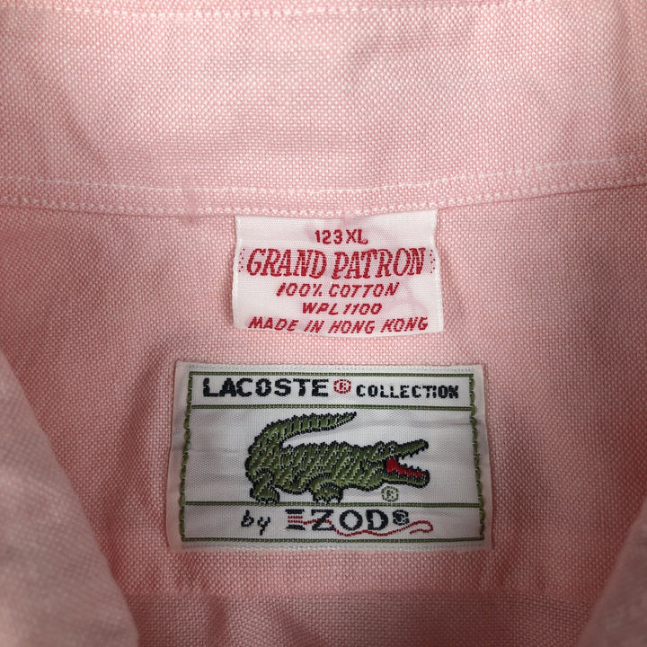 1970'S Lacoste IZOD Long-Sleeve Button-Down Shirt, Men's Size M (approx.), Vintage cotton pink type Vintage Second Hand