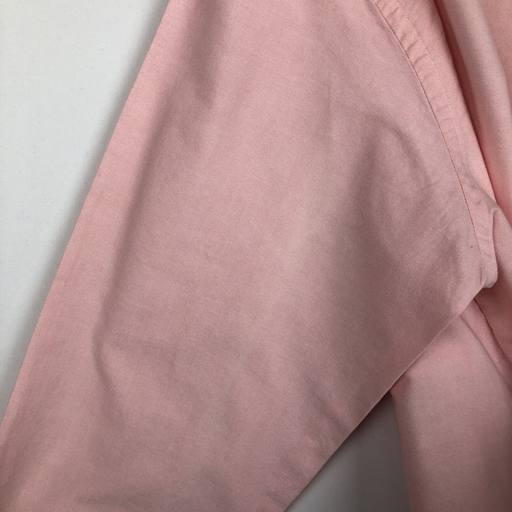 1970'S Lacoste IZOD Long-Sleeve Button-Down Shirt, Men's Size M (approx.), Vintage cotton pink type Vintage Second Hand