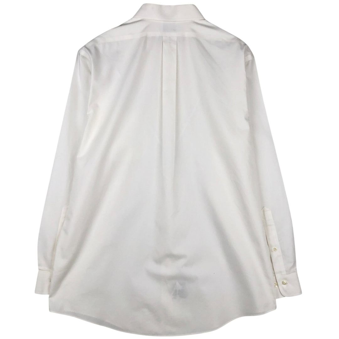 Brooks Brothers 346 Slim Fit Long-Sleeve Cotton Shirt, Men's Size XL (approx.) cotton white type Vintage Second Hand