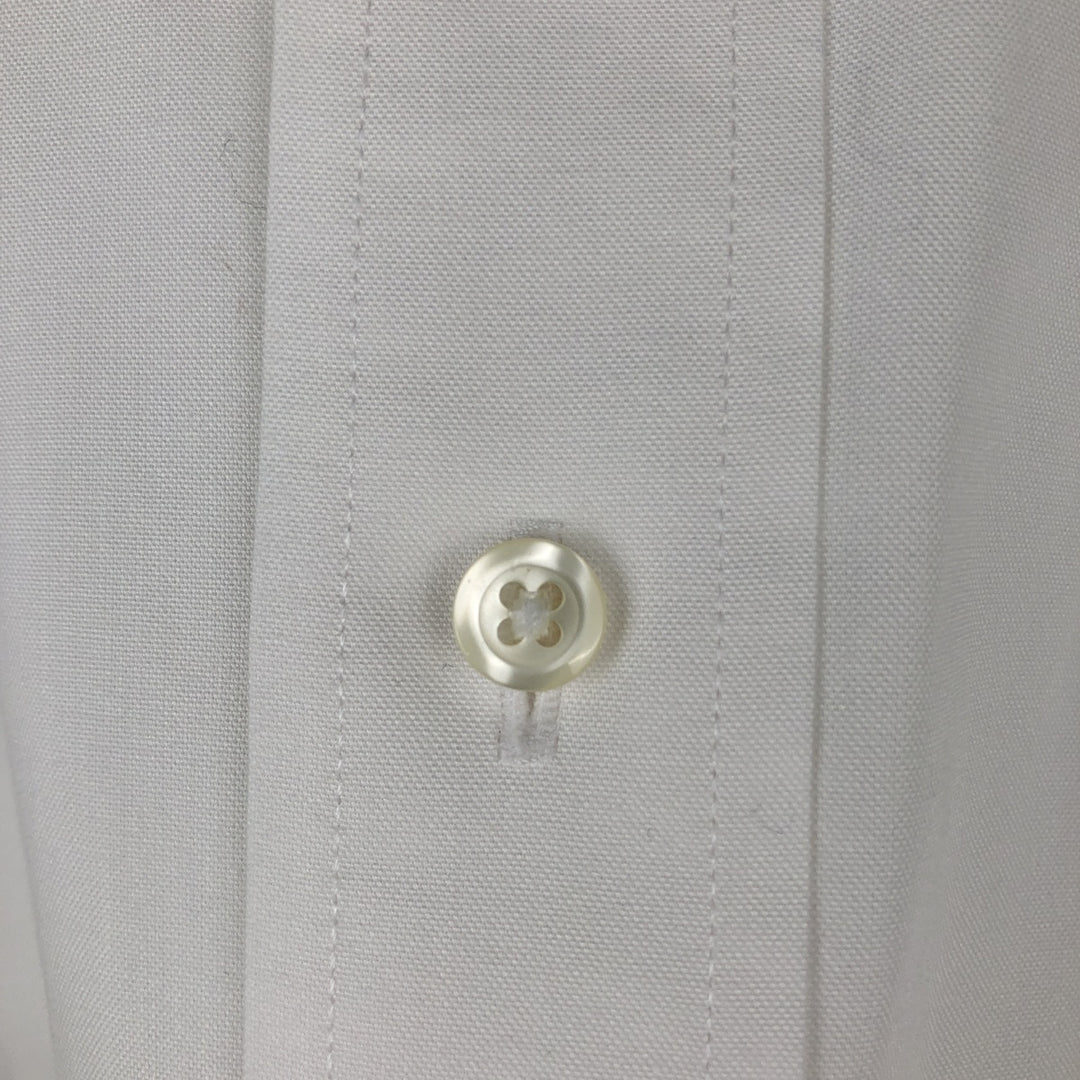 Brooks Brothers 346 Slim Fit Long-Sleeve Cotton Shirt, Men's Size XL (approx.) cotton white type Vintage Second Hand
