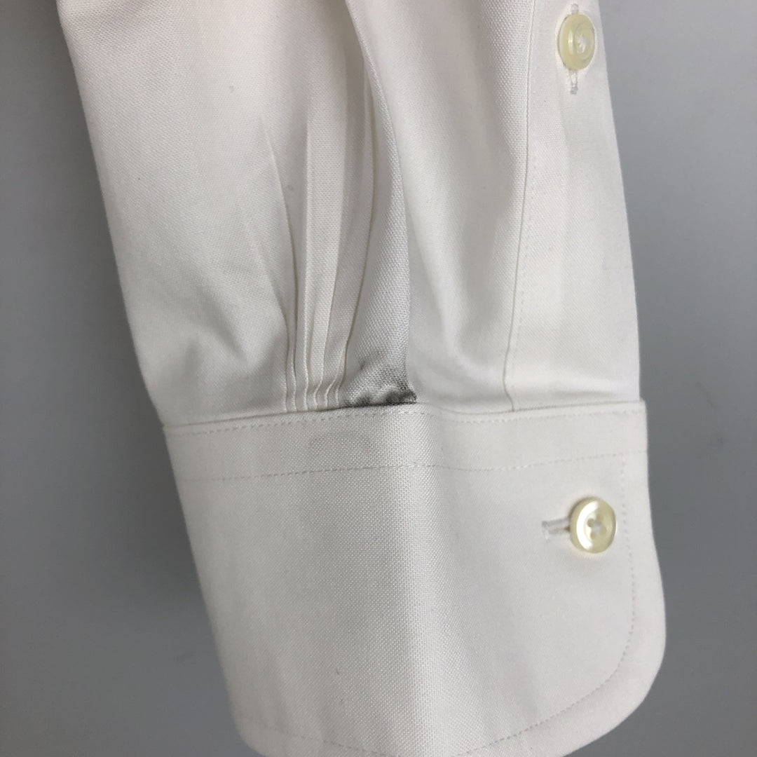 Brooks Brothers 346 Slim Fit Long-Sleeve Cotton Shirt, Men's Size XL (approx.) cotton white type Vintage Second Hand