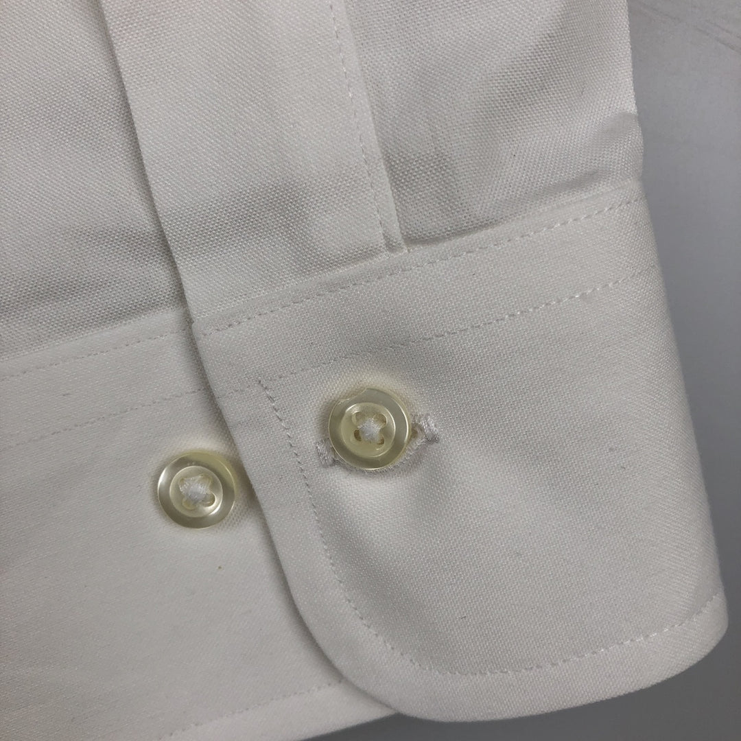 Brooks Brothers 346 Slim Fit Long-Sleeve Cotton Shirt, Men's Size XL (approx.) cotton white type Vintage Second Hand