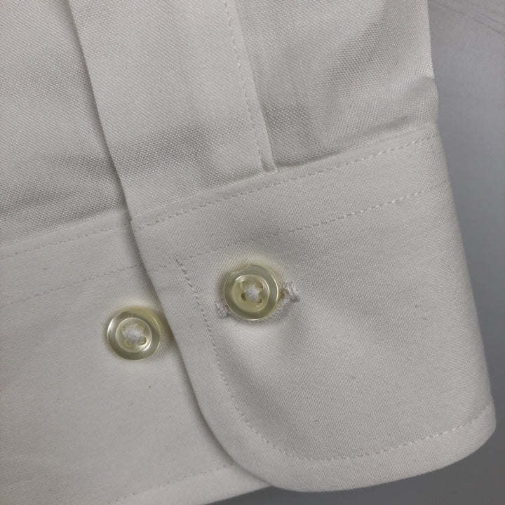 Brooks Brothers 346 Slim Fit Long-Sleeve Cotton Shirt, Men's Size XL (approx.) cotton white type Vintage Second Hand