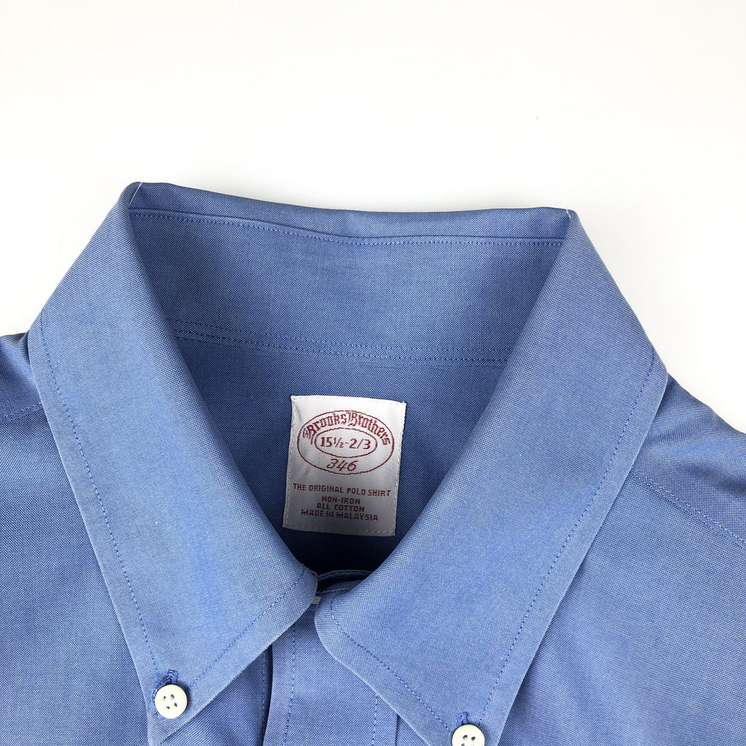 Brooks Brothers 346 long sleeve button-down shirt, men's size L cotton blue type Vintage Second Hand