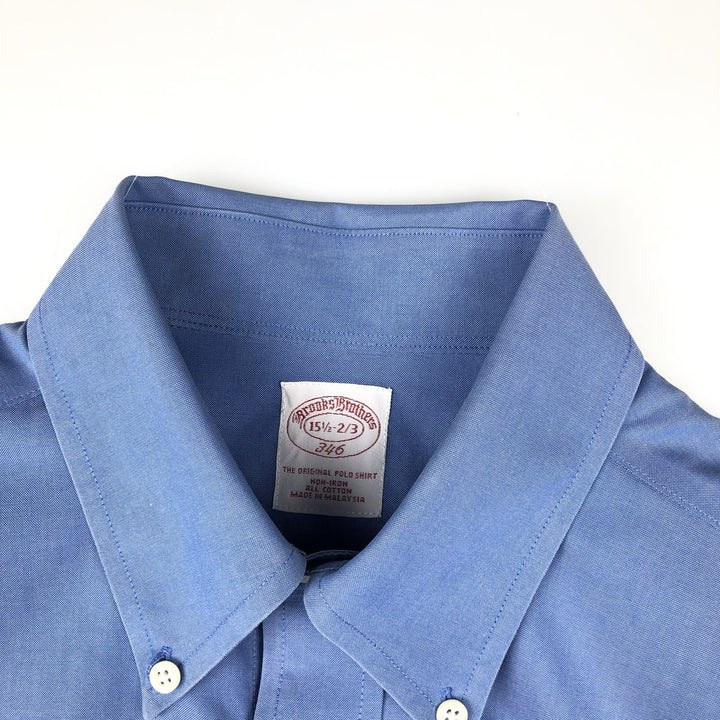 Brooks Brothers 346 long sleeve button-down shirt, men's size L cotton blue type Vintage Second Hand