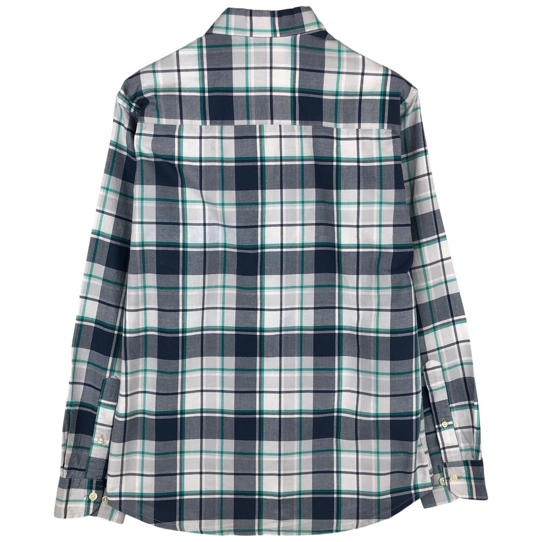 Brooks Brothers Long Sleeve Button-Down Check Shirt, Men's Size L cotton white type Vintage Second Hand