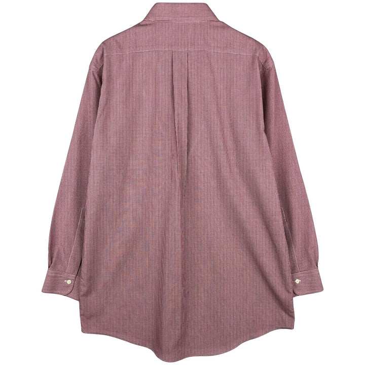 Brooks Brothers Est.1818 Regular Fit Long-Sleeve Button-Down Check Shirt, Men's Size L (approx.) Supima Cotton red type Vintage Second Hand