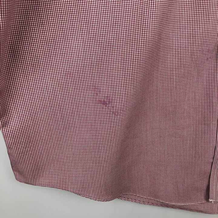 Brooks Brothers Est.1818 Regular Fit Long-Sleeve Button-Down Check Shirt, Men's Size L (approx.) Supima Cotton red type Vintage Second Hand