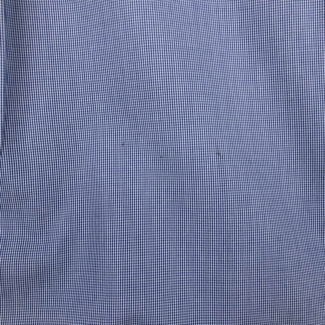 Brooks Brothers 1818 REGENT FIT Long-Sleeve Button-Down Check Shirt, Men's Size L (approx.) cotton navy blue type Vintage Second Hand