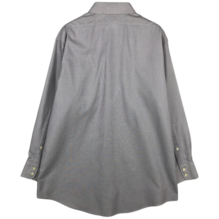 Brooks Brothers Est. 1818 Long Sleeve Cotton Check Shirt, Men's Size L Supima Cotton gray type Vintage Second Hand