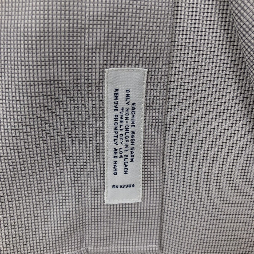Brooks Brothers Est. 1818 Long Sleeve Cotton Check Shirt, Men's Size L Supima Cotton gray type Vintage Second Hand