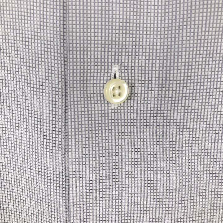 Brooks Brothers Est. 1818 Long Sleeve Cotton Check Shirt, Men's Size L Supima Cotton gray type Vintage Second Hand