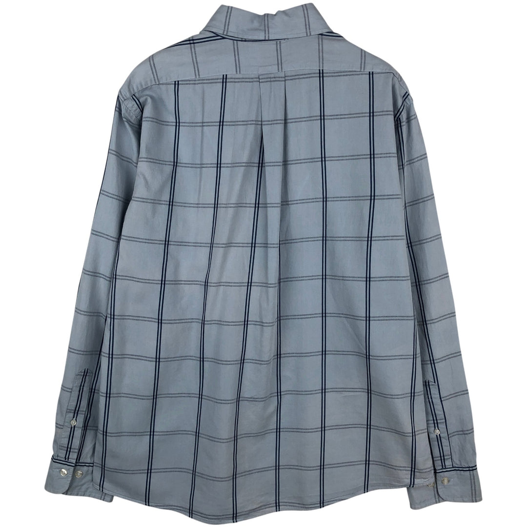 Brooks Brothers Est. 1818 Regent Fit Long Sleeve Button-Down Check Shirt, Men's Size L cotton Blue type light blue Vintage Second Hand