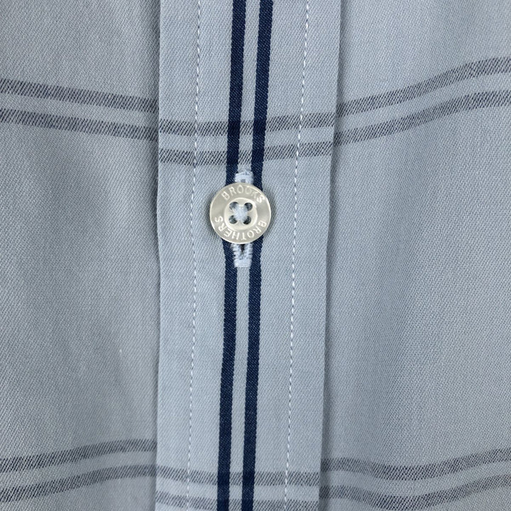 Brooks Brothers Est. 1818 Regent Fit Long Sleeve Button-Down Check Shirt, Men's Size L cotton Blue type light blue Vintage Second Hand