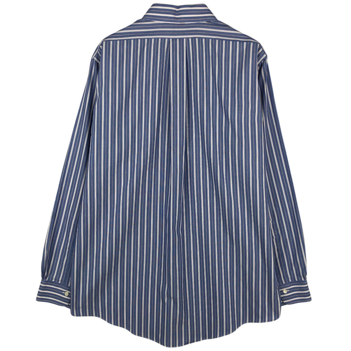 Brooks Brothers Est.1818 Multi-Stripe Long-Sleeve Cotton Stripe Shirt, Men's Size M (approx.) cotton blue type Vintage Second Hand