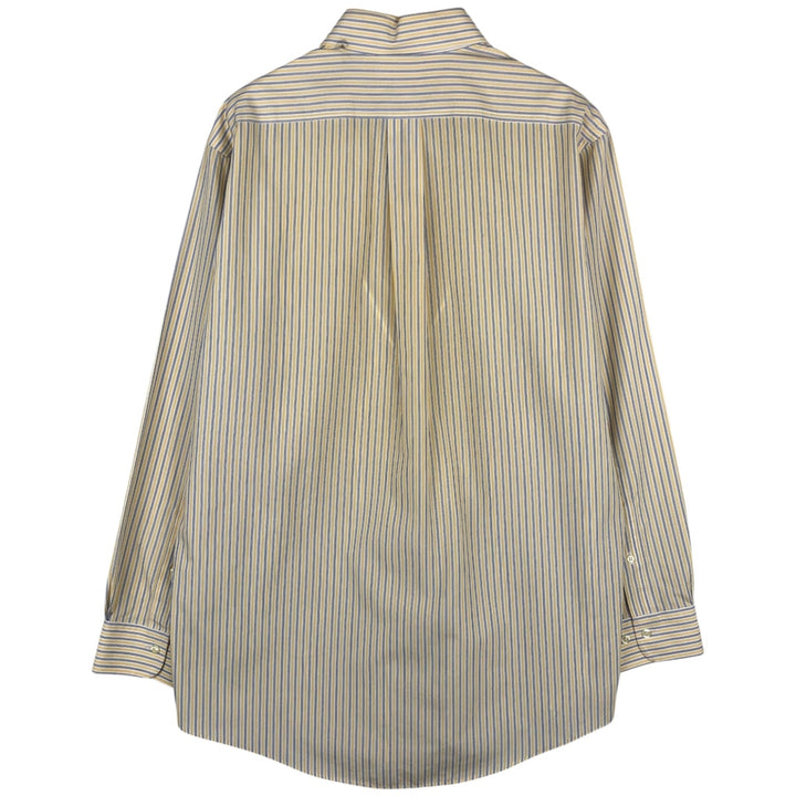 Brooks Brothers 346 Multi-Stripe Long Sleeve Button-Down Striped Shirt, Men's Size Medium cotton yellow type Vintage Second Hand
