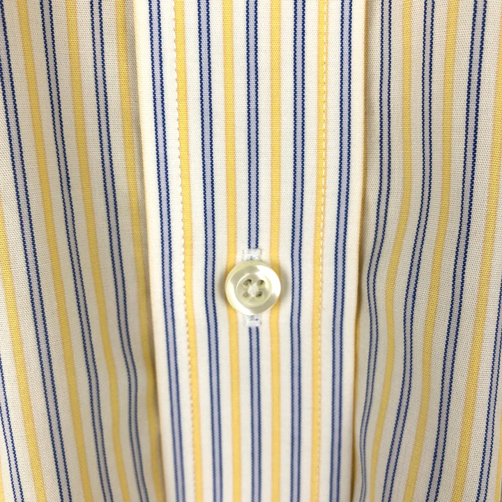 Brooks Brothers 346 Multi-Stripe Long Sleeve Button-Down Striped Shirt, Men's Size Medium cotton yellow type Vintage Second Hand