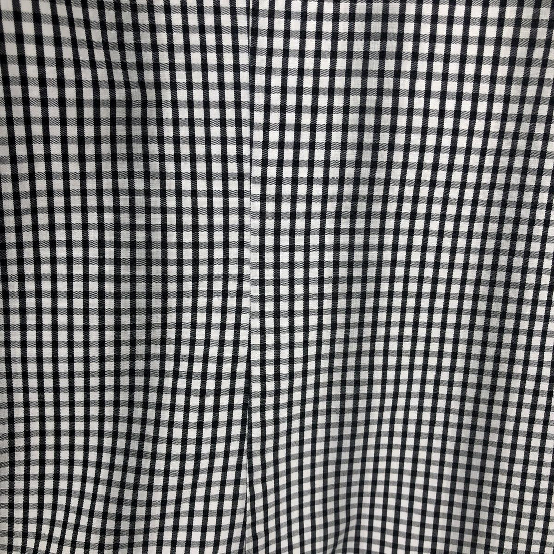 DKNY Slim Fit Short-Sleeve Button-Down Check Shirt, Men's Size XL (approx.) cotton black type Vintage Second Hand