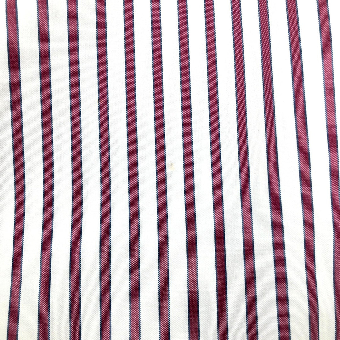 Vintage LLBean long-sleeved button-down striped shirt from the 1990s, men's size L. cotton red type Vintage Second Hand