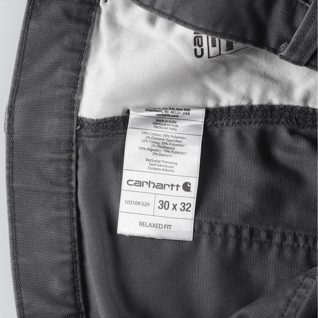 Carhartt Relaxed Fit Duck Work Pants, Men's W31 (approx.) cotton Charcoal Vintage Second Hand