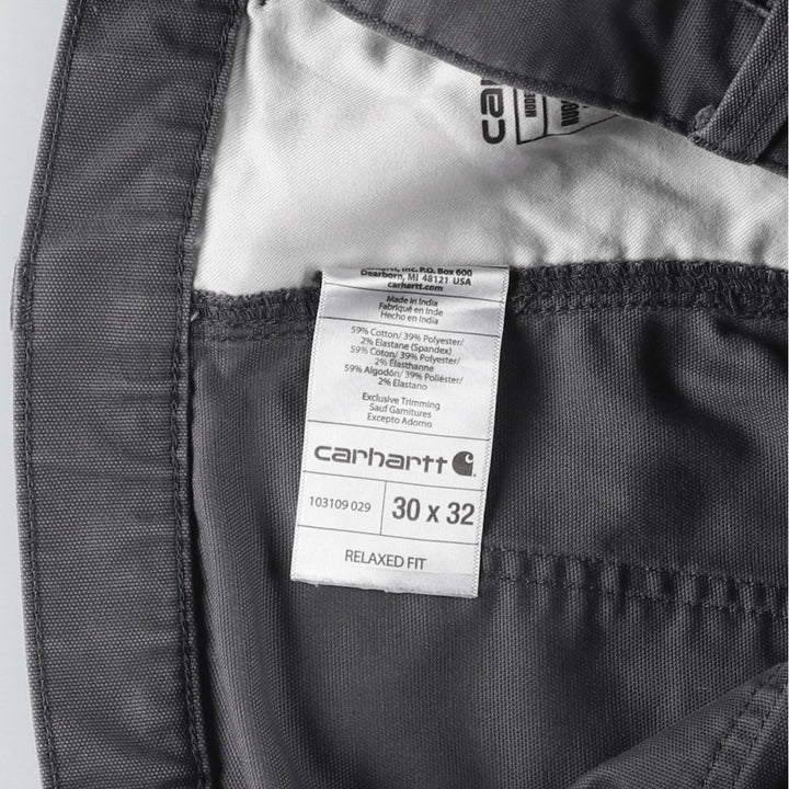 Carhartt Relaxed Fit Duck Work Pants, Men's W31 (approx.) cotton Charcoal Vintage Second Hand