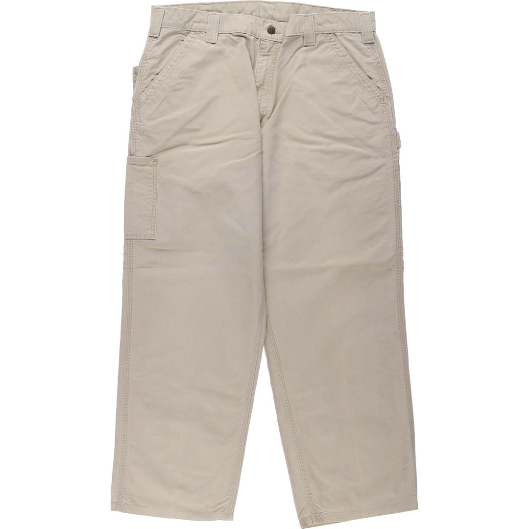 2000'S Carhartt Dungaree Fit Duck Painter Pants, Men's, Size W37 cotton Beige type Vintage Second Hand