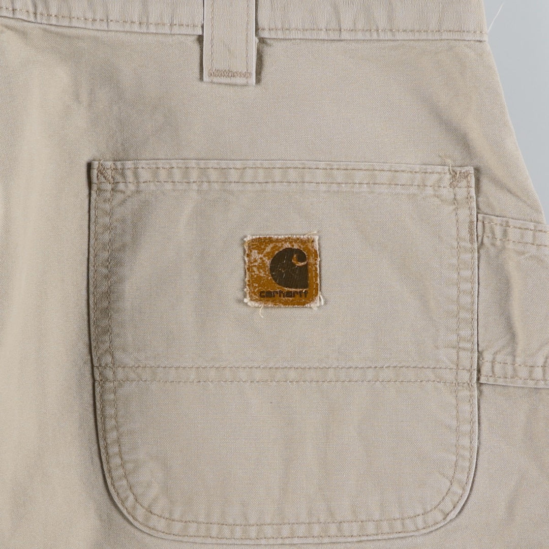 2000'S Carhartt Dungaree Fit Duck Painter Pants, Men's, Size W37 cotton Beige type Vintage Second Hand