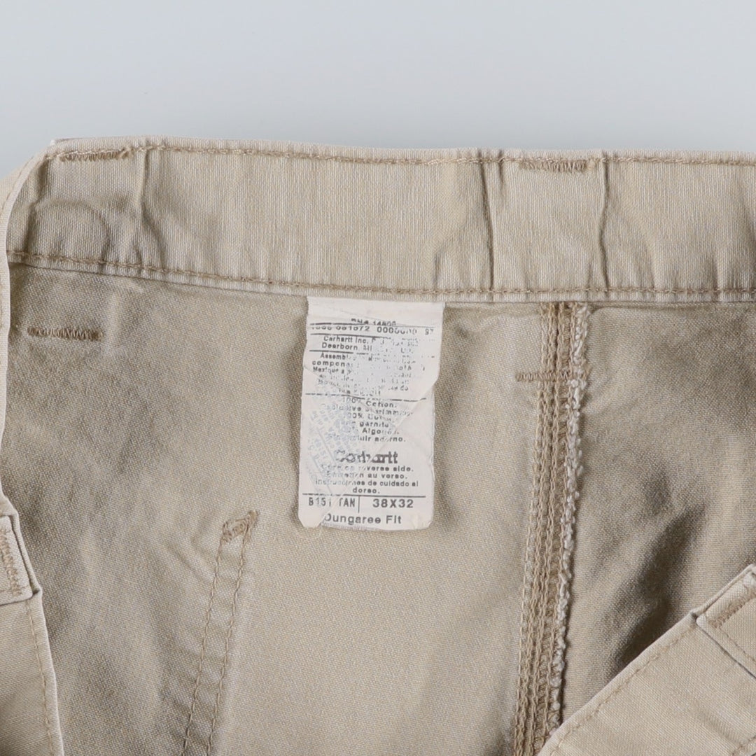 2000'S Carhartt Dungaree Fit Duck Painter Pants, Men's, Size W37 cotton Beige type Vintage Second Hand