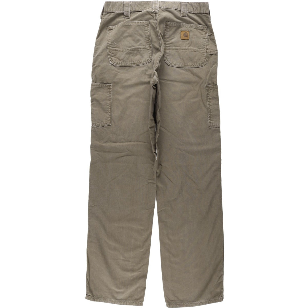 Carhartt Original Dungaree Fit Duck Painter Pants, Men's, Size 34 cotton beige type brown Vintage Second Hand