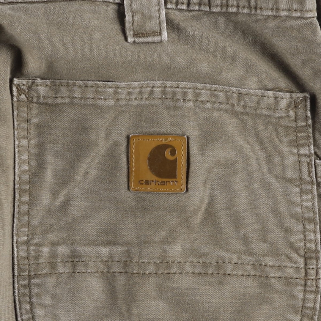 Carhartt Original Dungaree Fit Duck Painter Pants, Men's, Size 34 cotton beige type brown Vintage Second Hand