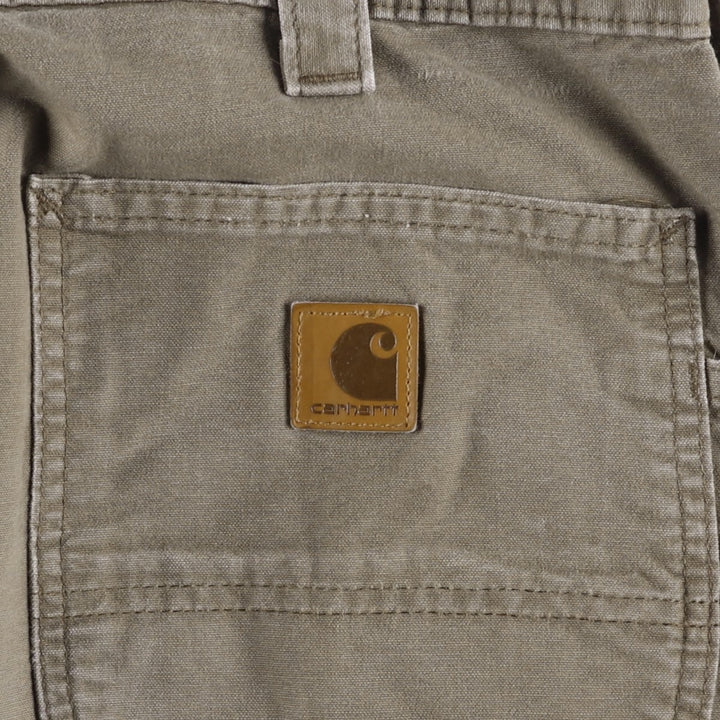 Carhartt Original Dungaree Fit Duck Painter Pants, Men's, Size 34 cotton beige type brown Vintage Second Hand